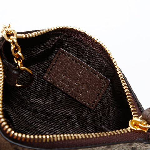 GUCCI GG Supreme Key Holder with Key Ring Coin case beige WS22388