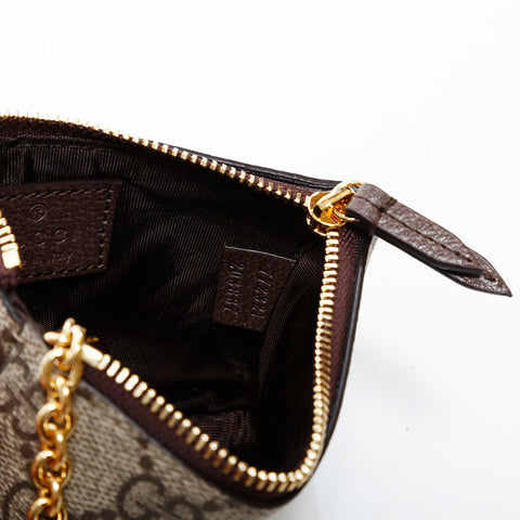 GUCCI GG Supreme Key Holder with Key Ring Coin case beige WS22388