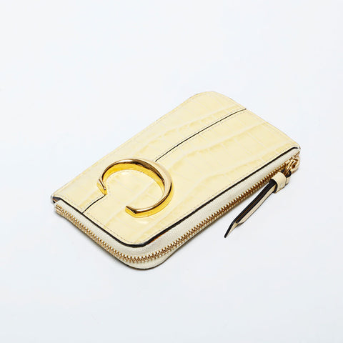 Chloe Fragment Case Coin Case Embossed Coin case yellow WS22389