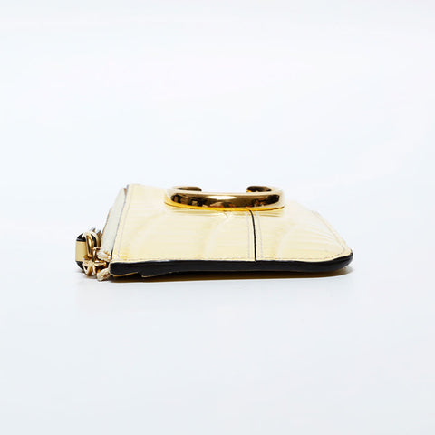 Chloe Fragment Case Coin Case Embossed Coin case yellow WS22389