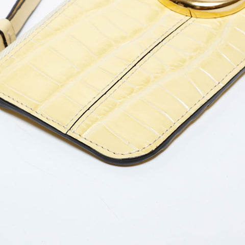 Chloe Fragment Case Coin Case Embossed Coin case yellow WS22389