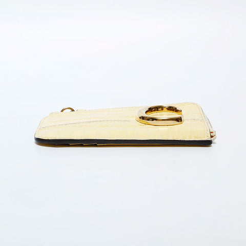 Chloe Fragment Case Coin Case Embossed Coin case yellow WS22389