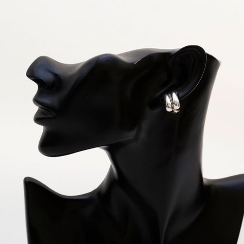 TIFFANY&Co. Combination Chain Twist 925 750 Earring Silver WS22391