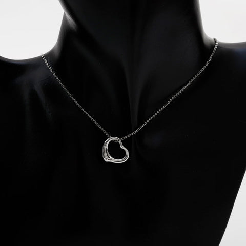 TIFFANY&Co. Open heart 925 Necklace Silver WS22392