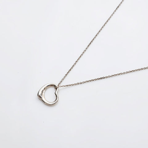 TIFFANY&Co. Open heart 925 Necklace Silver WS22392