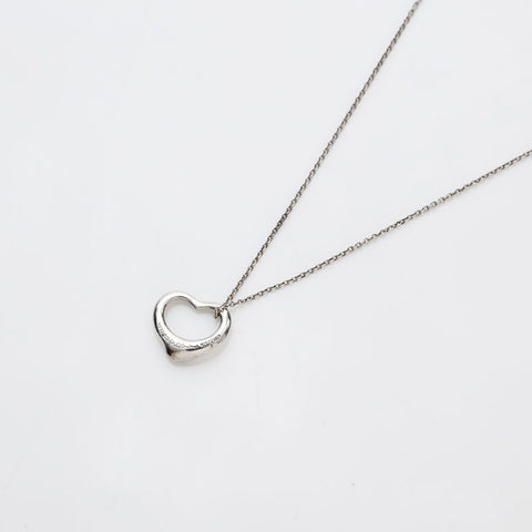 TIFFANY&Co. Open heart 925 Necklace Silver WS22392