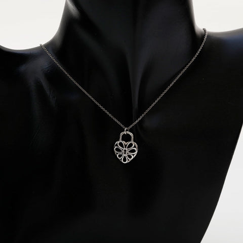 TIFFANY&Co. Filigree Heart 925 Necklace Silver WS22393