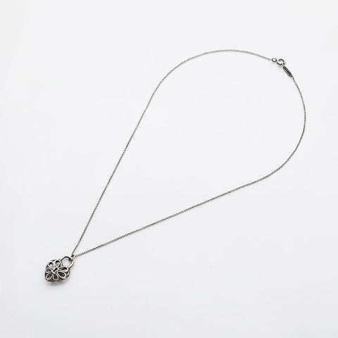 TIFFANY&Co. Filigree Heart 925 Necklace Silver WS22393