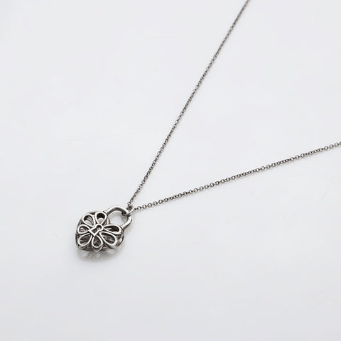 TIFFANY&Co. Filigree Heart 925 Necklace Silver WS22393