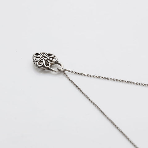 TIFFANY&Co. Filigree Heart 925 Necklace Silver WS22393