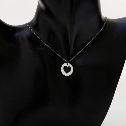 TIFFANY&Co. Stencil Heart 925 Necklace Silver WS22394