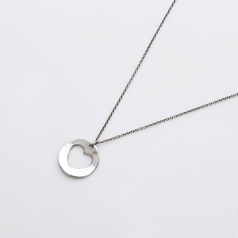 TIFFANY&Co. Stencil Heart 925 Necklace Silver WS22394