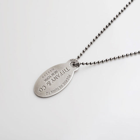 TIFFANY&Co. Return to Oval 925 Ball Chain Necklace Silver WS22395
