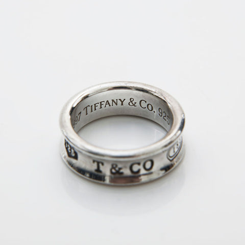 TIFFANY&Co. 925 1837 Narrow Ring No. 13 Ring Silver WS22396