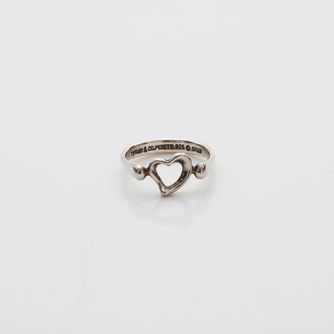TIFFANY&Co. Open Heart 925 size 12 Ring Silver WS22397