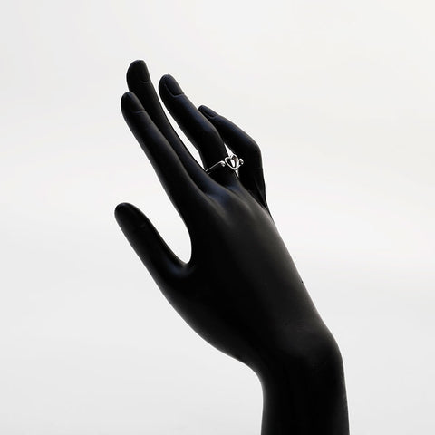 TIFFANY&Co. Open Heart 925 size 12 Ring Silver WS22397