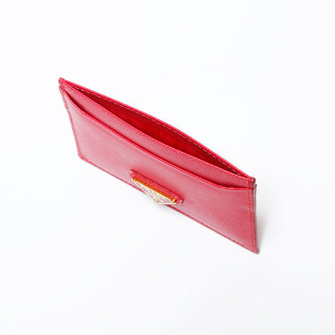 PRADA Safiano leather Card Case pink WS22399