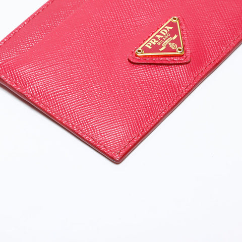 PRADA Safiano leather Card Case pink WS22399