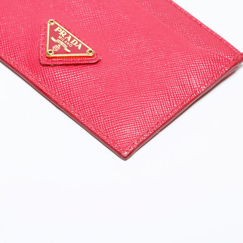PRADA Safiano leather Card Case pink WS22399
