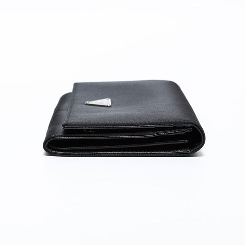 PRADA Nylon triangle logo Purse black WS22400