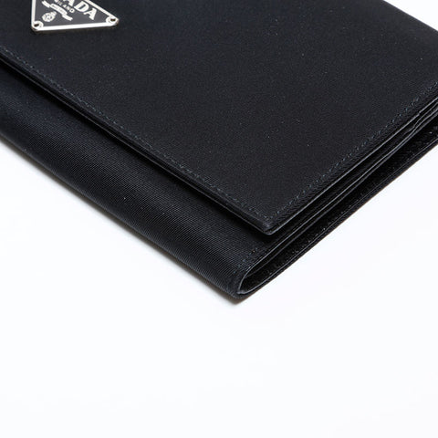 PRADA Nylon triangle logo Purse black WS22400