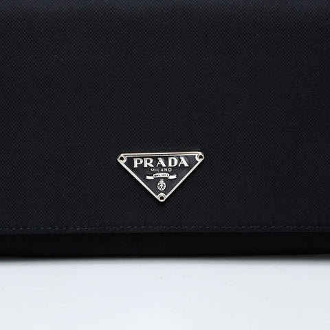PRADA Nylon triangle logo Purse black WS22400