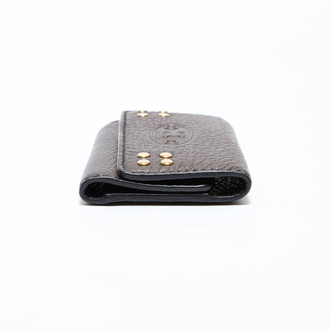 CELINE Triomphe Leather Key holder Brown WS22402