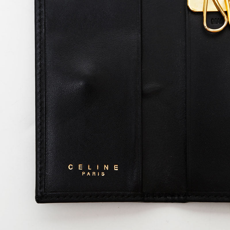 極美品 セリーヌ CELINE PVC トリオンフ マカダム キーケース