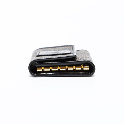 CELINE PVC Triomphe Macadam Key holder black WS22403