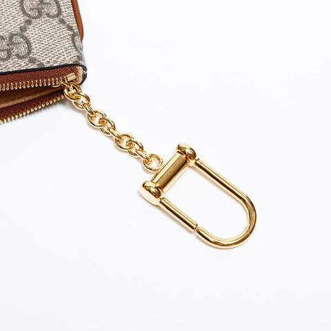 GUCCI GG Supreme with key ring Coin case beige WS22404