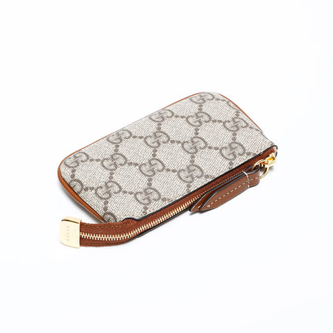 GUCCI GG Supreme with key ring Coin case beige WS22404