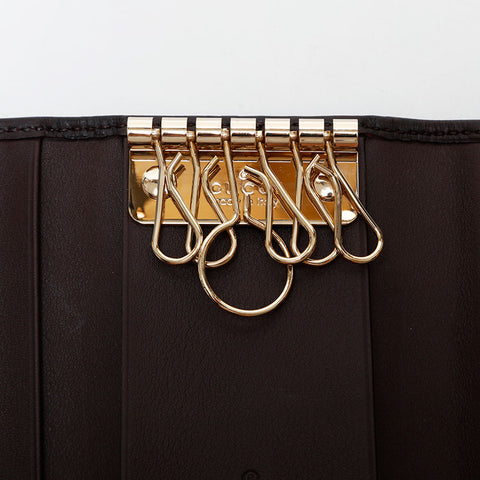 GUCCI GG Shima Leather Key holder Brown WS22405