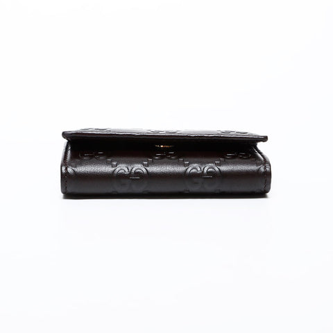 GUCCI GG Shima Leather Key holder Brown WS22405