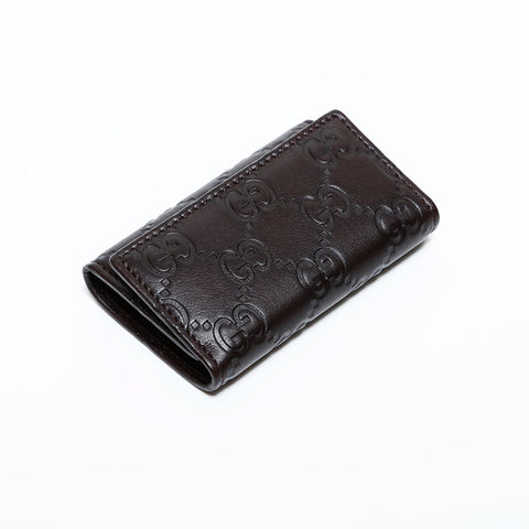 GUCCI GG Shima Leather Key holder Brown WS22405