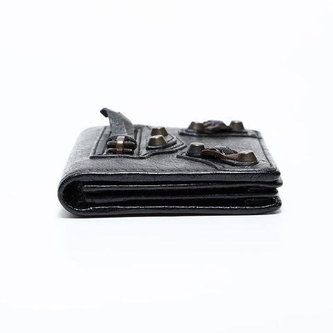 BALENCIAGA Leather Classic Card Case black WS22407