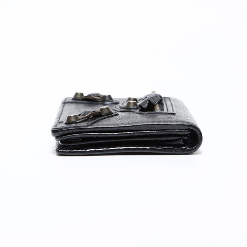 BALENCIAGA Leather Classic Card Case black WS22407