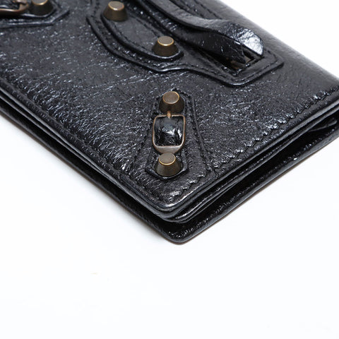 BALENCIAGA Leather Classic Card Case black WS22407
