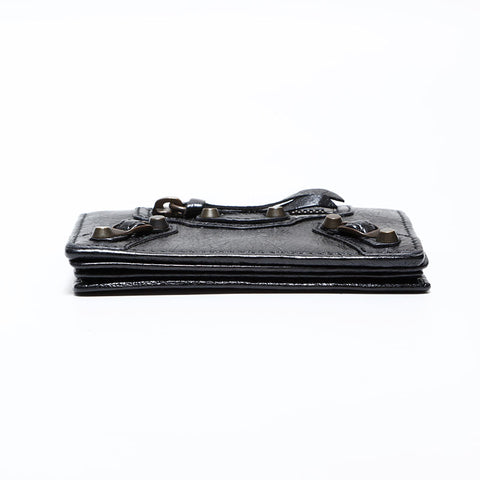 BALENCIAGA Leather Classic Card Case black WS22407