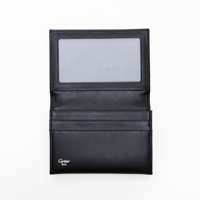 Cartier 黒 レザー 名刺入れ カルティエ CARTIER レザー 名刺入れ カードケース ブラック