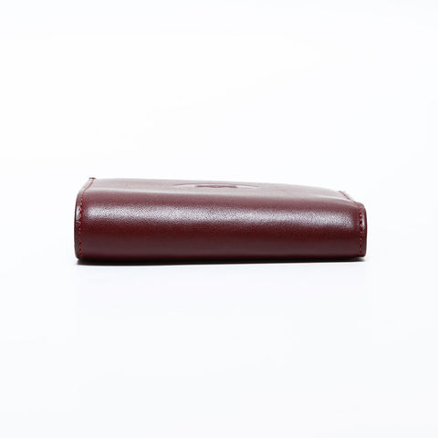CARTIER Must Do Leather Bifold Wallet Red WS22409