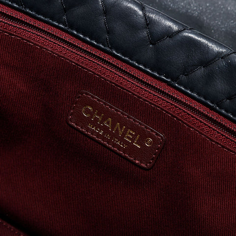 CHANEL No. 14 2010-2011 Chevron Shoulder Bag black WS22410