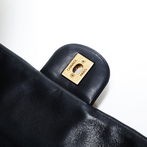 CHANEL No. 14 2010-2011 Chevron Shoulder Bag black WS22410