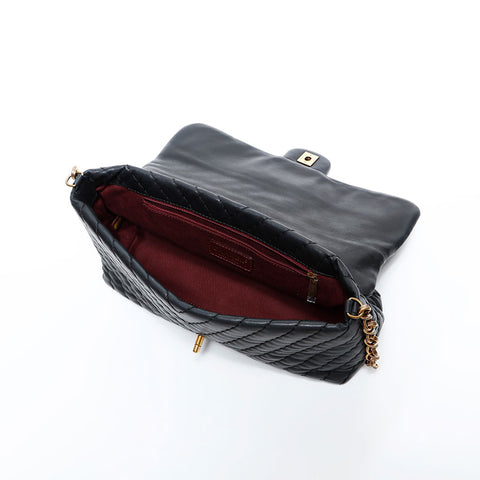 CHANEL No. 14 2010-2011 Chevron Shoulder Bag black WS22410