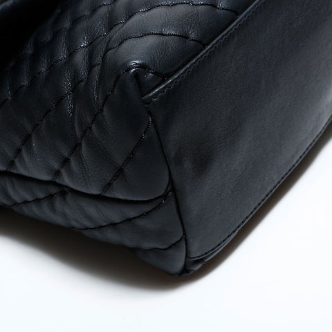 CHANEL No. 14 2010-2011 Chevron Shoulder Bag black WS22410