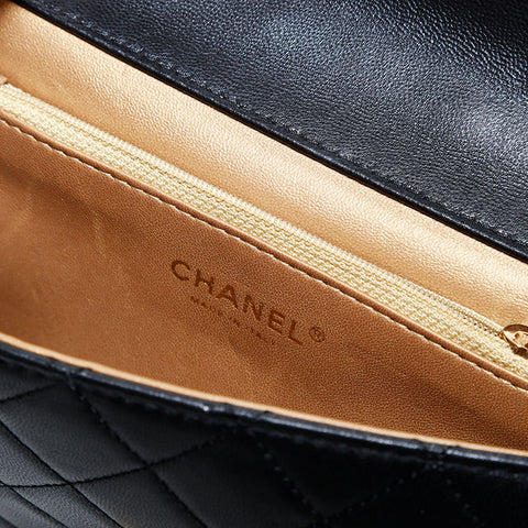 CHANEL 29th Series 2019 Pearl Single Flap Chain Shoulder Bag black WS22411