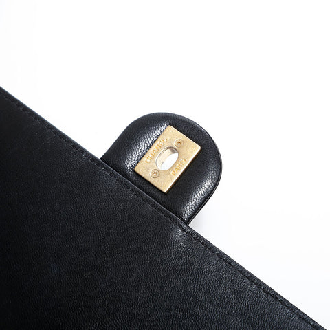 CHANEL 29th Series 2019 Pearl Single Flap Chain Shoulder Bag black WS22411
