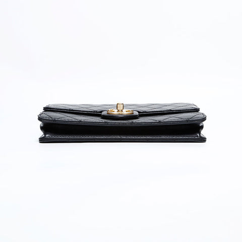 CHANEL 29th Series 2019 Pearl Single Flap Chain Shoulder Bag black WS22411