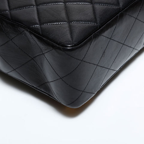 CHANEL No. 3 1994-1996 Lambskin Matelasse Backpack  Daypack black WS22412