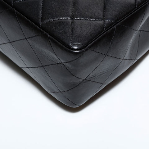 CHANEL No. 3 1994-1996 Lambskin Matelasse Backpack  Daypack black WS22412