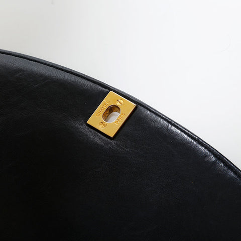 CHANEL No. 2 1991-1994 Lambskin Diana 9.8" Shoulder Bag black WS22413